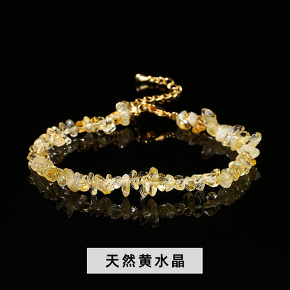 Natural powder crystal gravel bracelet