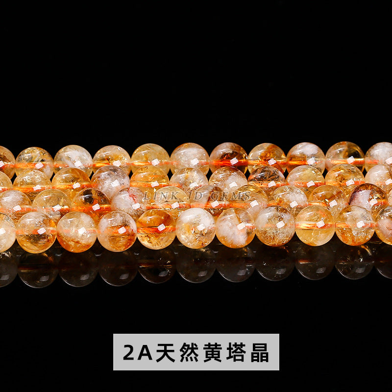 Natural Huangta crystal loose beads crystal round beads