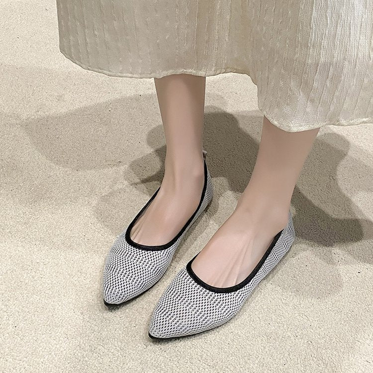 Single shoes pointed flat cloth shoes