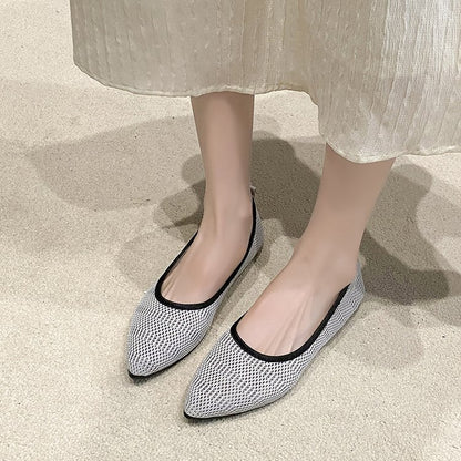 Single shoes pointed flat cloth shoes