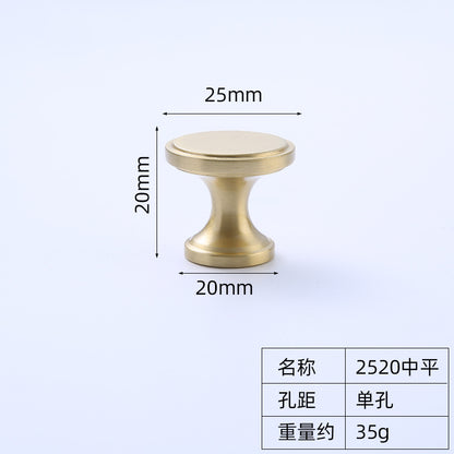 Round single hole cabinet door furniture handle