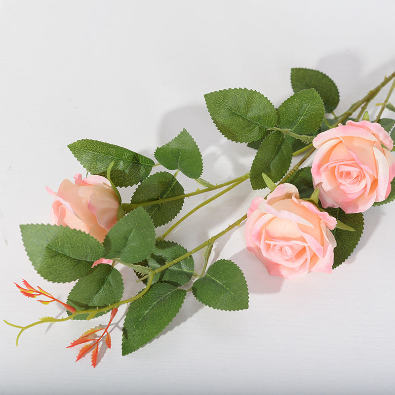 3 small Paris rose artificial flowers