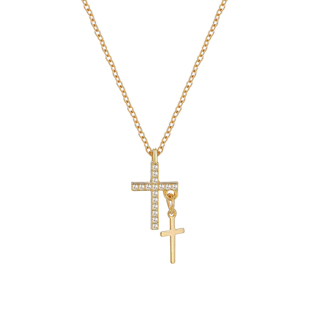 Metal chain necklace size cross necklace