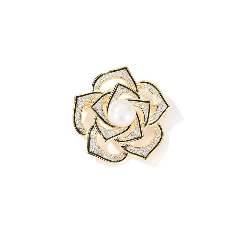 Camellia trendy brooch