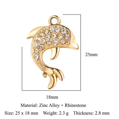 5pcs/pack bee starfish elk zinc alloy pendant