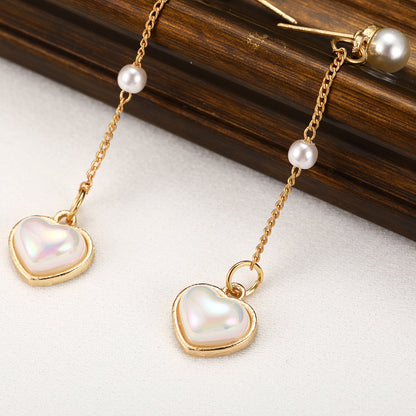 Pearl Heart Earrings