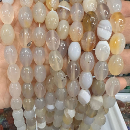 8*12mm natural stone oval rice beads