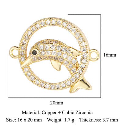 Angel Star Moon Copper Zircon Connection Accessories