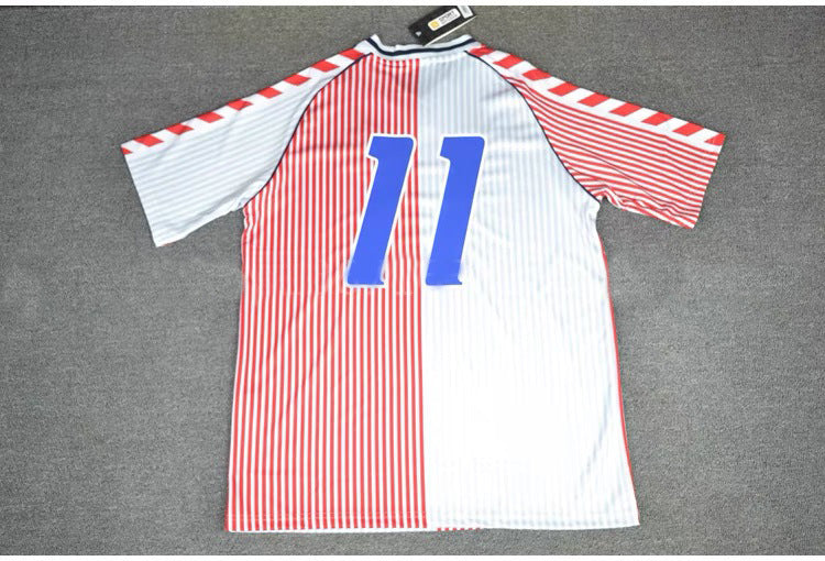 86 WC Denmark Laudrup Retro Home Away Jersey