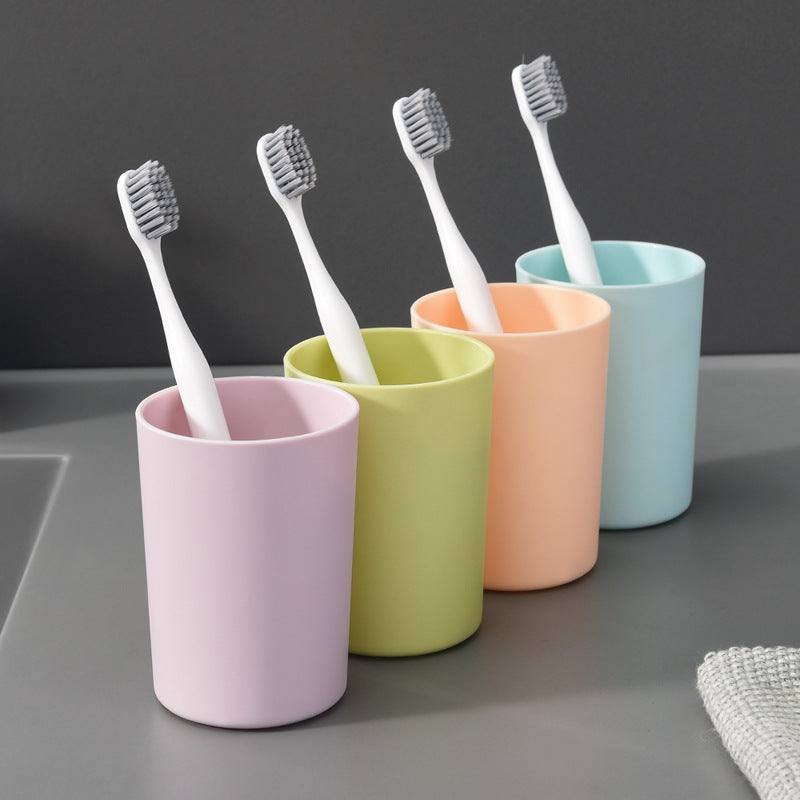 Round Couple's Mouthwash Cup, Toothbrushing Cup