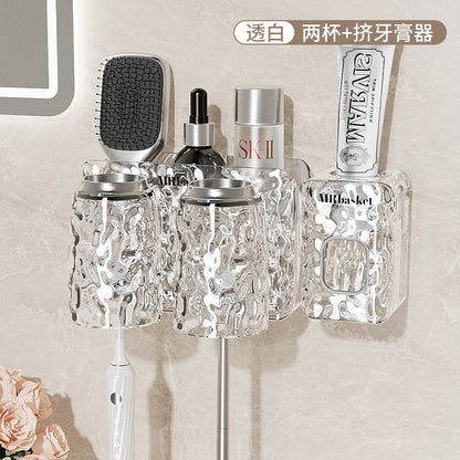 Toothbrush Holder No Drill Wall Mount Bathroom