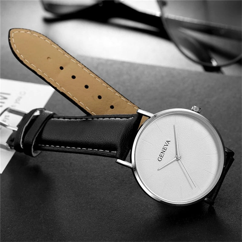 Minimalist Business Mens Watch Leather Strap Stylish