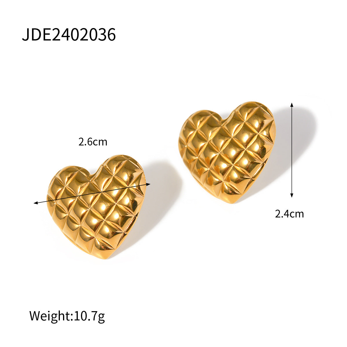 Diamond heart earrings