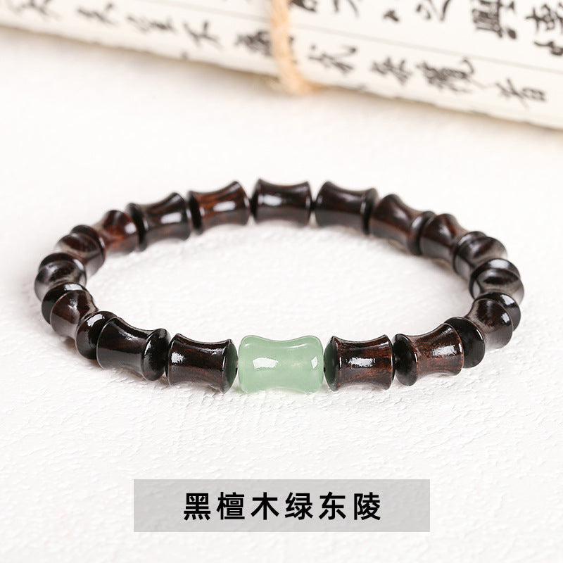 Ebony bamboo bead bracelet wooden