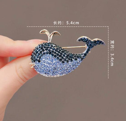 Cute Blue Whale Brooch