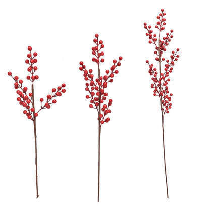 Holly fruit red acacia bean artificial flower