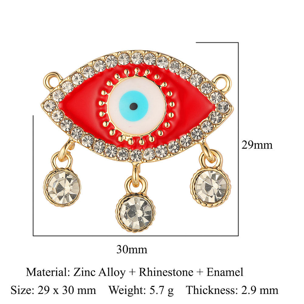 5 pcs/pack, eye cross alloy pendant.