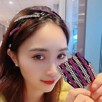 Rhinestone telescopic headband