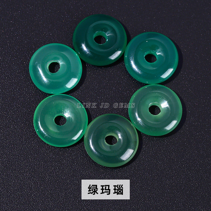 12Mm multi-colored agate safety buckle loose beads