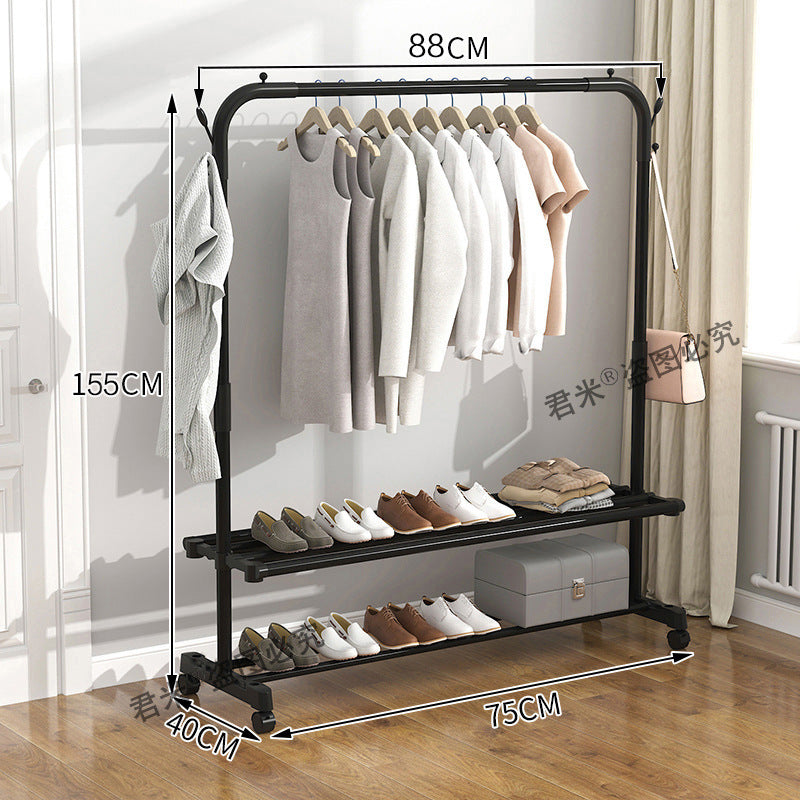 Clothes Rack Floor Standing Simple Clothes Drying Pole