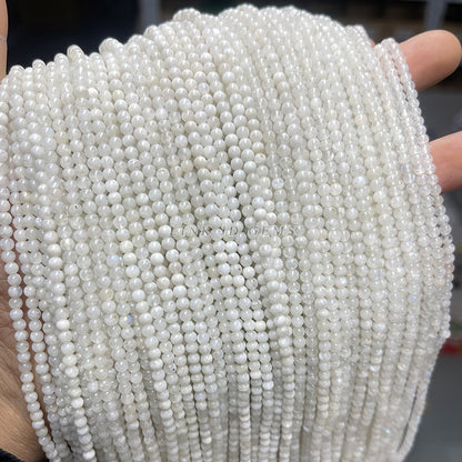 3Mm Natural Blue Moonstone Loose Beads