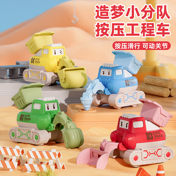 Cartoon Eng. Vehicle Press Toy