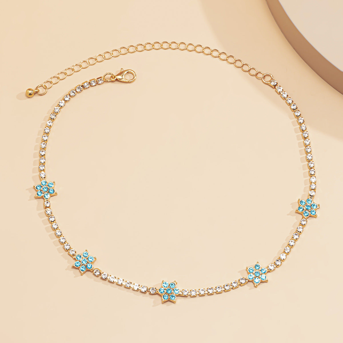 Temperament full diamond necklace