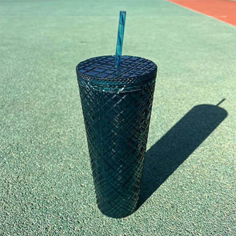 Multi-color rhombus cup with lid