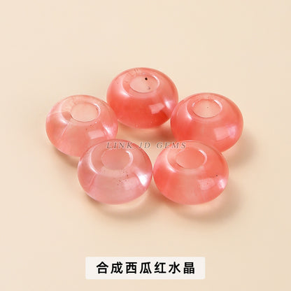 14 * 8m natural jade crystal abacus large hole beads loose beads