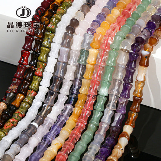 8 * 12Mm natural jade crystal bamboo beads loose beads