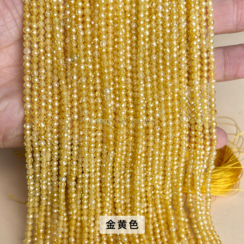 Slice zircon loose beads beads round beads