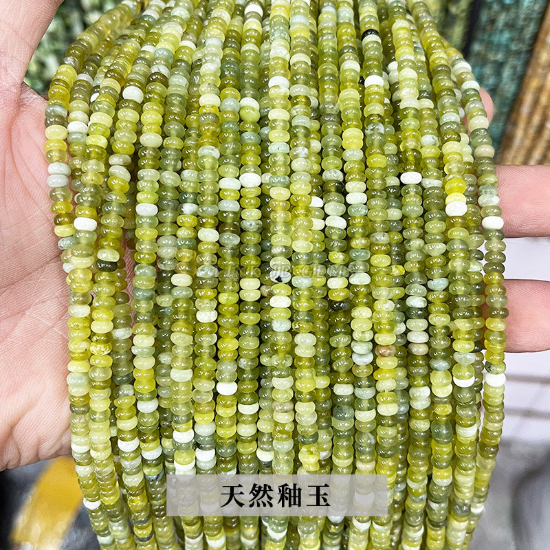 4 * 2Mm natural jade abacus beads loose beads