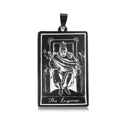 5 pcs/bag gun black tarot brand titanium steel pendant