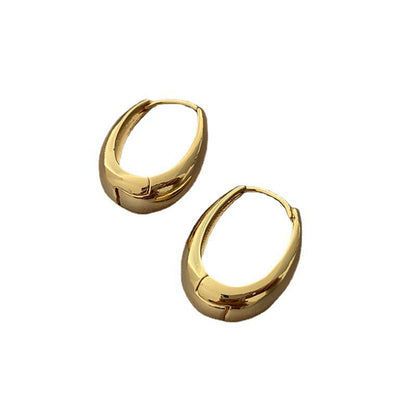 Premium Gold Silver Plain Ring Earrings