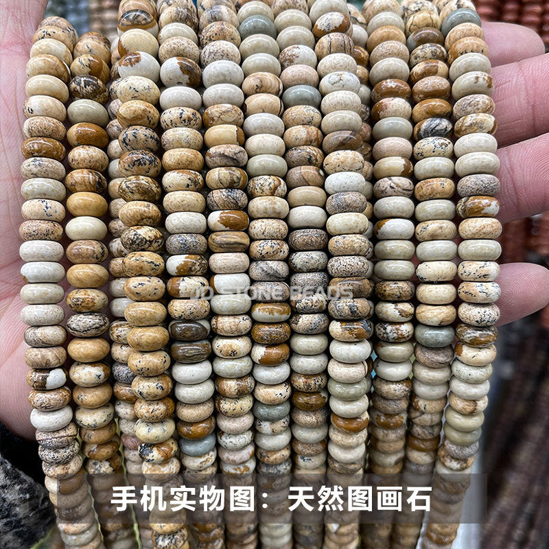 8 * 4Mm natural stone chalcedony abacus beads loose beads