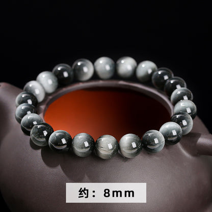 7A Natural Hawkeye Stone Bracelet Cat's Eye