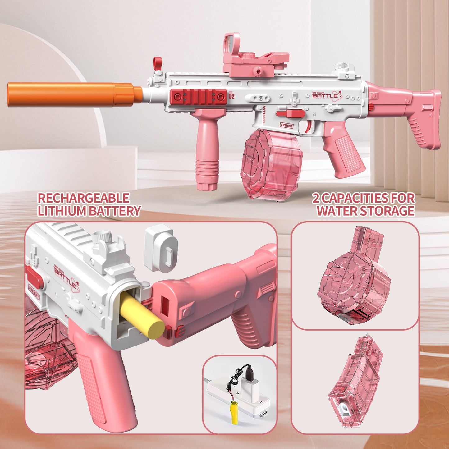 Large Capacity Rechargeable Auto Water Gun