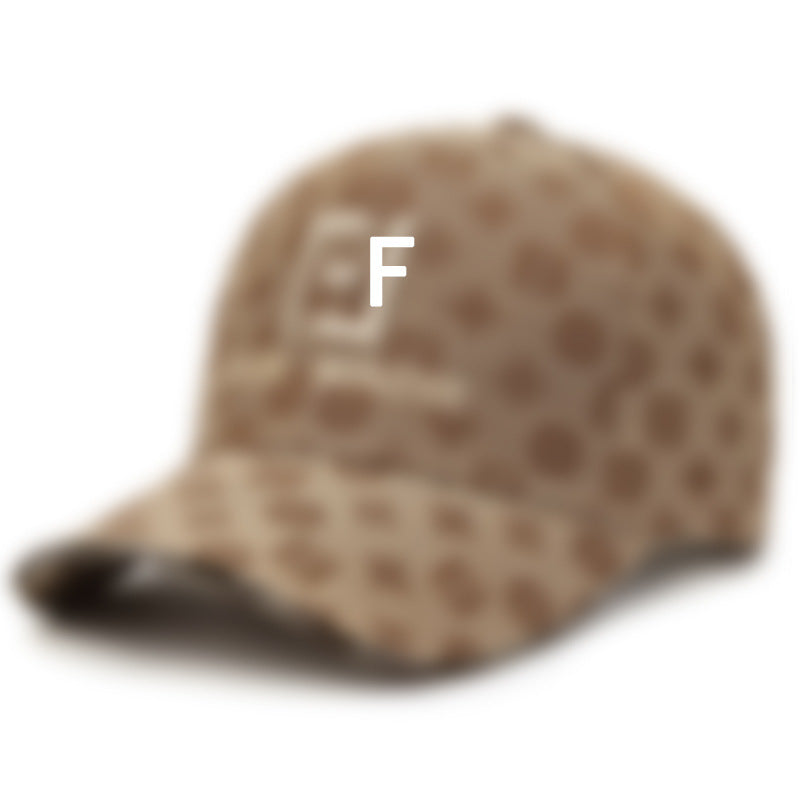 F Letter Embroidered Breathable Sun Protection Baseball Cap