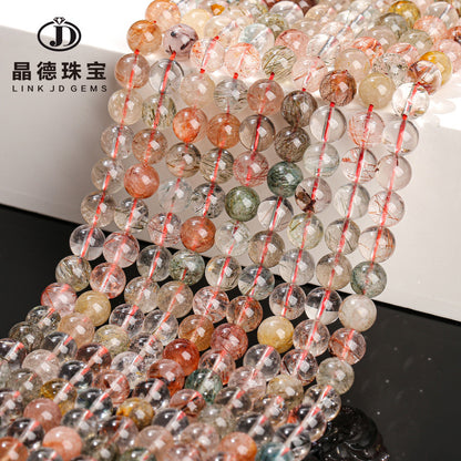 5A natural ice transparent crystal loose beads