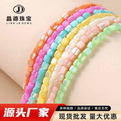 3-4Mm sea shell horseshoe spiral cylindrical loose beads