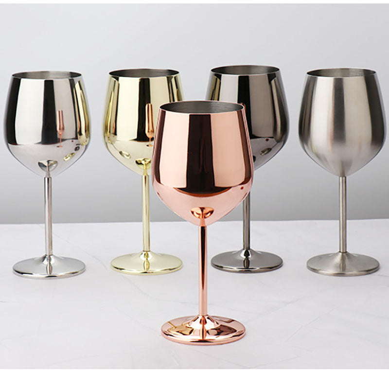 Stainless steel champagne glass