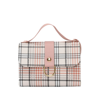 Plaid square bag