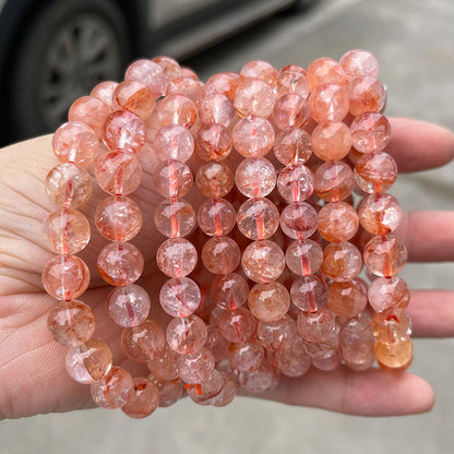 Natural cow blood red glue flower bracelet