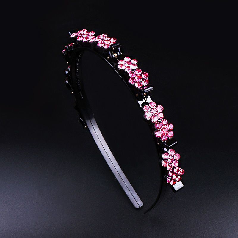 Plum blossom rhinestone broken hair headband