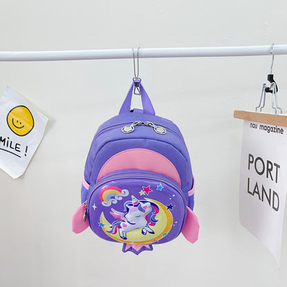 Cartoon Pegasus Kindergarten Anti-lost Schoolbag Backpack