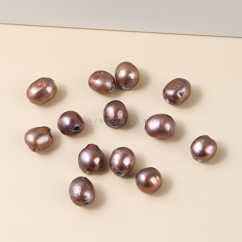 8-10Mm Natural Freshwater Brown Baroque Pearl Loose Beads