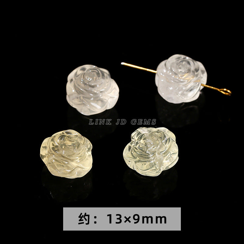 Natural lemon crystal engraving single piece