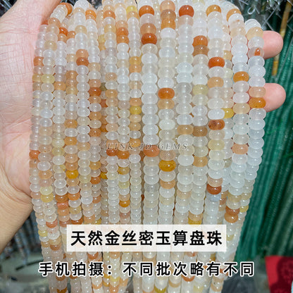 8 * 4Mm natural stone chalcedony abacus beads loose beads