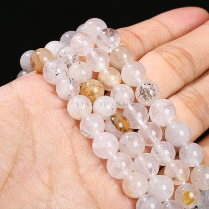 Natural small tree gum flower crystal round beads loose beads