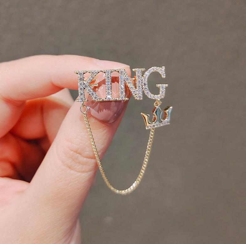 Fringed King Alphabet Brooch